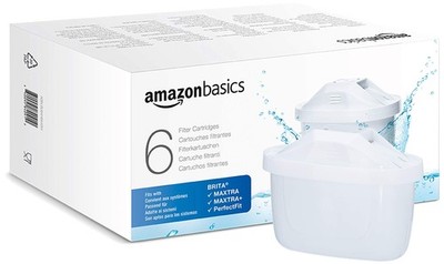 Amazon Basics Wasserfilterkartuschen 6 stück 1er Pack passend für alle BRITA