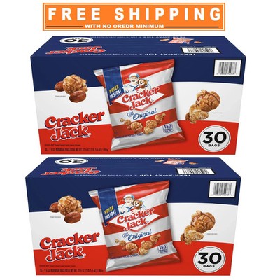 2 PACKS Cracker Jack Original Caramel Coated Popcorn and Peanuts 1.25 oz., 30 pk