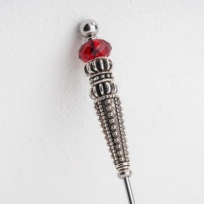 BlueSmokeAtl Red Cone Cigar Poker, Red and Silver Dagger Look Cigar Nubber 