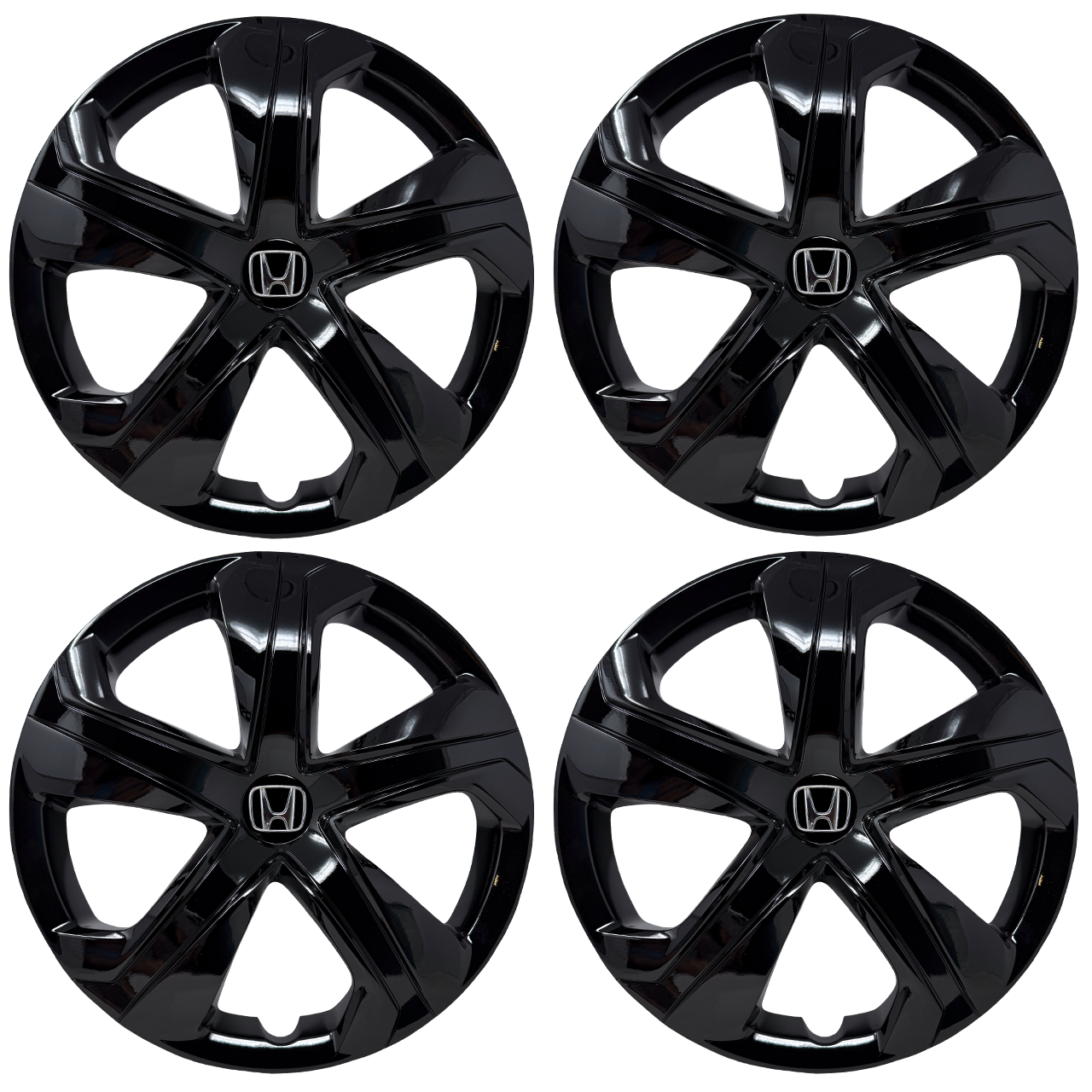Hubcap Set for Honda Civic 2016-2024 Custom Gloss Black 16-inch 55099