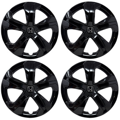 Hubcap Set for Honda Civic 2016-2024 Custom Gloss Black 16-inch 55099