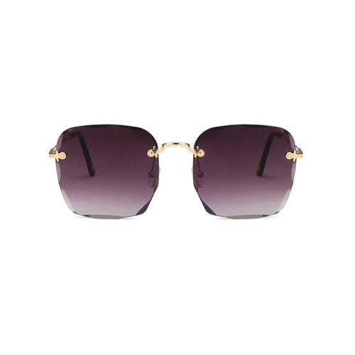 Rimless Sunglasses Woman Women Lady Eyeglasses Trendy Fashion for - Picture 4 of 11