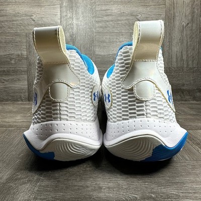 Under Armour Anatomix Spawn 3 Basketball Mens 17 White Blue NEW 3024777-100 Under Armour Anatomix Spawn 3 Basketball Mens 17 White Blue  main image 3