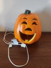 Halloween The Paper Magic Group Lighted Jack-O-Lantern Pumpkin 1998 Foam 9" (C6)