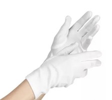 White Short Gloves Womens Costume Parade