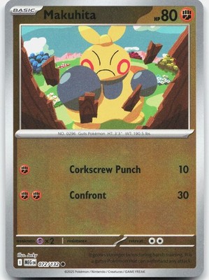 Makuhita 072/132 Common Mega Evolution Pokemon Reverse Holo Near Mint