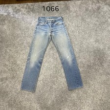 Levi 501 Vintage 80 USA Selvedge Redline actual 27x30 Light Blue Distressed