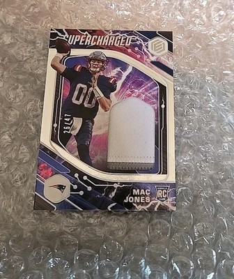2021 Elements Supercharged Mac Jones rookie 2 color jersey patch relic 26/47 