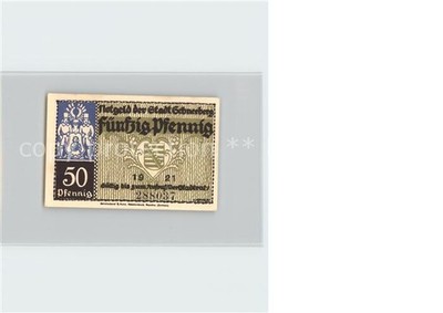Schneeberg Erzgebirge 50 Pfennig Notgeld Markt und Fuerstenplatz