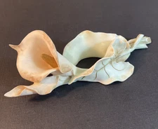 VTG Calla Lily Tabletop Decor Resin Centerpiece SIGNED-By Artist MCM 10 x 3.75"