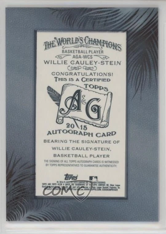 2015 Topps Allen & Ginter's Framed Mini Willie Cauley-Stein Rookie Auto RC - Image 2 of 2