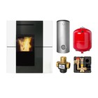 Edilkamin Blade2 H18 Up wasserführender Pelletofen Keramik Weiß inkl. Kit R-FX -