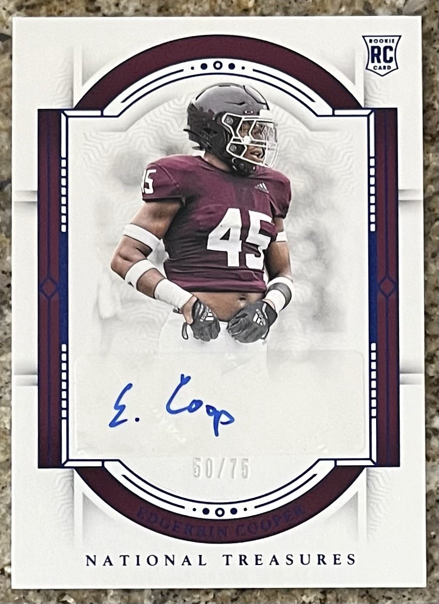 Edgerrin Cooper 2024 Panini National Treasures Collegiate Auto /75 Rookie RC