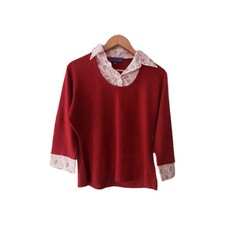 Autonomy red intergrated Collared fine knit jumper Size 20 NEW