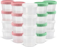 4 oz Small Plastic Containers with Twist on Lids 20 Sets ,