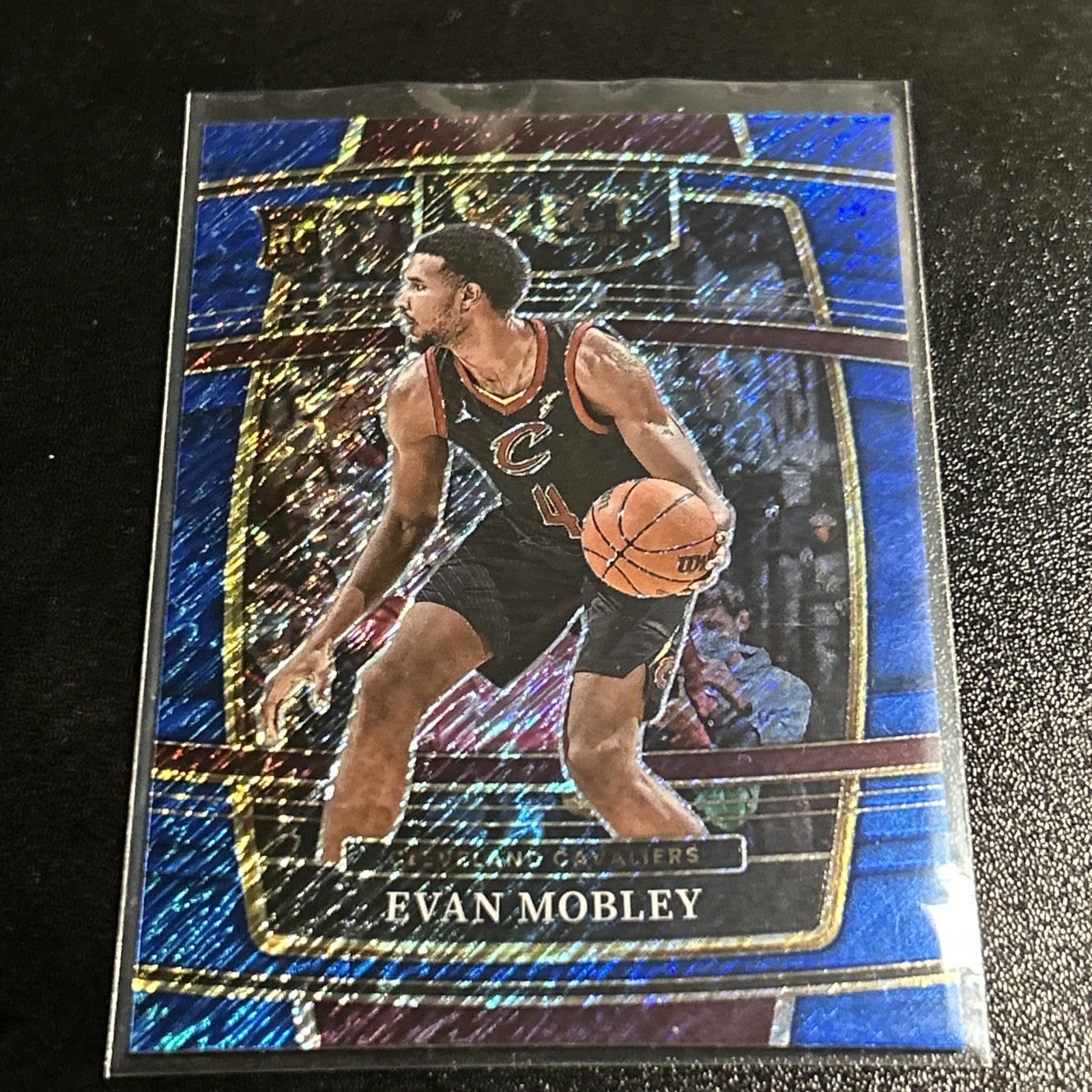 2021-22 Panini Select - Concourse Evan Mobley #5 Blue Shimmer Prizm (RC)