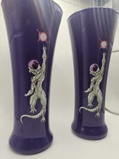 Dragon Ball Z Frieza Fluted Drinking Glass Purple Anime Matching Set Of 2