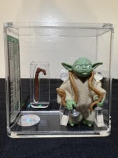 1980 Kenner Star Wars Yoda Brown Snake Dark Green Pacman AFA 80  Vintage Loose