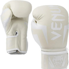 Venum Elite Boxing Gloves 14oz White/Off-White Training MMA Sparring