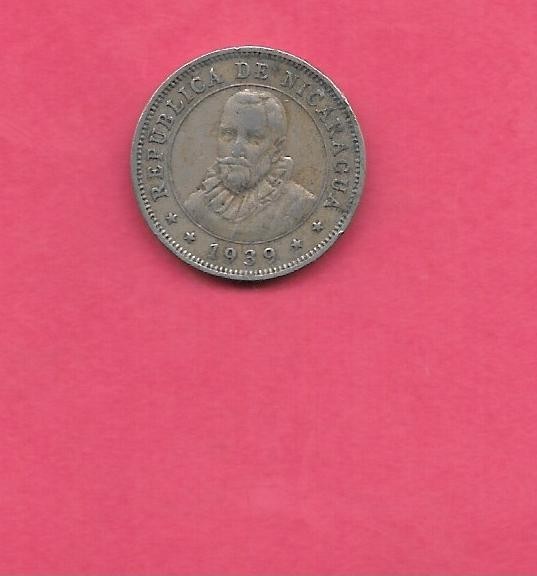 NICARAGUA KM17.1 1939 VF-VERY FINE CIRCUATED OLD WWII ERA 10 CENTAVOS COIN