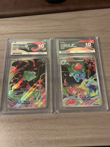 Pokémon Mega Evolution Bulbasaur 133/132 And Ivysaur 134/132 Sequential ACE 10