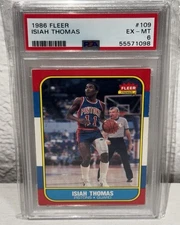 Basketball Card Lot - PSA 6 Isiah Thomas 1986 Fleer Wemby Shaq Inserts & More
