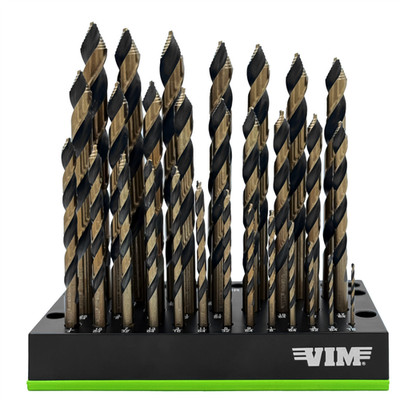VIM Tools M35 Kobaltbeschichteter Multi-Piloten Bohrer-Satz - 29-teilig HSSC29A