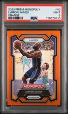 Lebron James orange 070/124 #40 - 2023-24 Panini Prizm Monopoly Basketball PSA 9