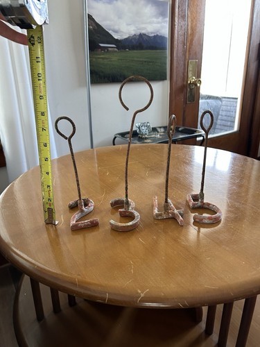 Rindermarken Brandeisen 4er Set - Antik Rustikal & Rostig Western Ranching - Bild 2 von 10