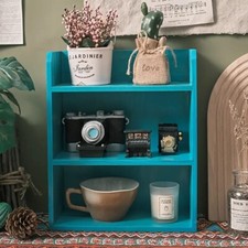 Scaffale Portaoggetti in Legno Regolabile Salvaspazio - Appendibile per Scrivania, Parete, Camera da Letto,