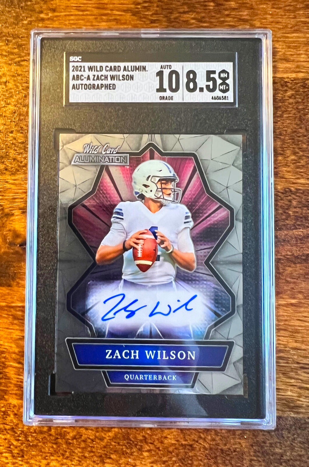 Zach Wilson Wild Card Alumination Autographs #ABCA Base
