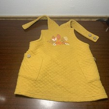 Catherine Maladrino Baby Bib 6/9 Months 100 Cotton Orange Washable Bib