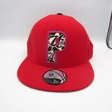 UNK Philadelphia 76ers NBA Hat Cap Fitted 7 3/8 Vintage Logo Iverson Red