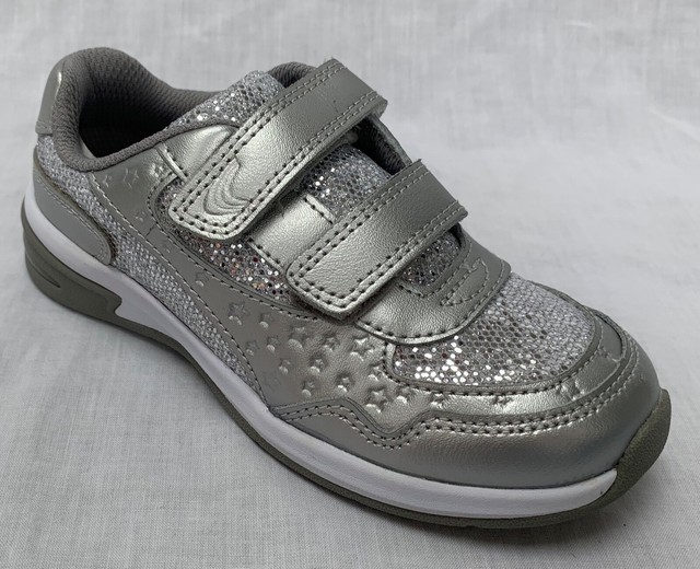 Girls Clarks Piper Play Inf Aqua Or Pink Leather Trainers F /& G Fittings