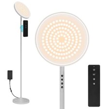 Floor Lamp, 36W/3600LM Super Bright Floor Lamp with Remote Silvery Grey