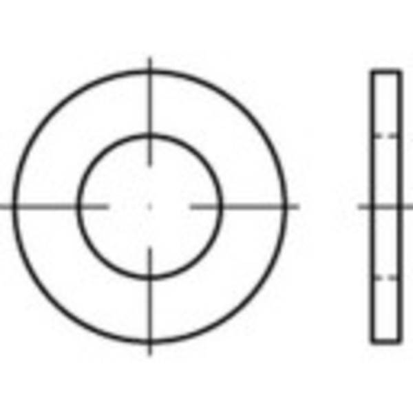Rondelle 6.4 mm 12 iso 7089 acciaio galvanizzato zinco 100 pz. toolcraft