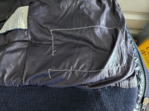 Vtg Y2K Moncler Navy Blue Down Fill Puffer Hooded Jacket Zipper & Button Size 0 - Picture 11 of 23