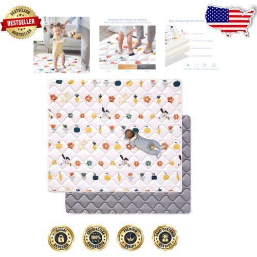 Cuddly & Soft 79"x59" Baby Crawling Mat - Large, Plush & Machine Washable