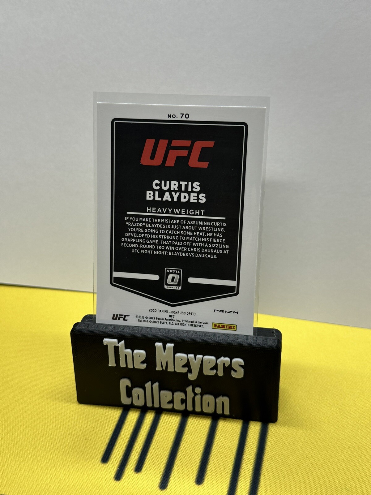 Ufc Razor Curtis Razor Blaydes Silver Prizm Holo 2022 Donruss Optic UFC Card #70 ...