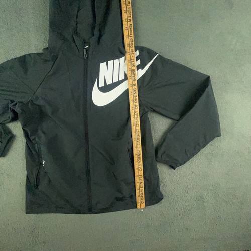 Nike Jacket Youth Large Black Longsleeve Hoodie Full Zip Light Packable - Picture 2 of 16