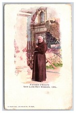 Father O'Keefe Portrait Mission San Luis Rey Oceanside CA UNP UDB Postcard U19