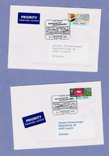 EF/FDCs 0,90 &euro; Ersttag International Neue ATM 3.1.17 BERLIN+BONN Nr.8 & 9 D/CH
