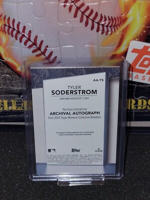 2024 Topps Museum Collection Archival Autographs Tyler Soderstrom
