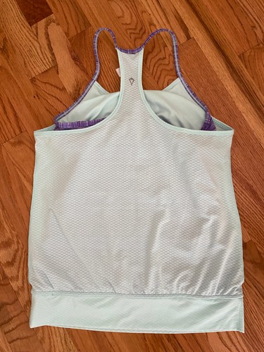 IVIVVA Girl’s Size 14 Double Dutch Tank Top Blue Green Lululemon - Picture 2 of 5
