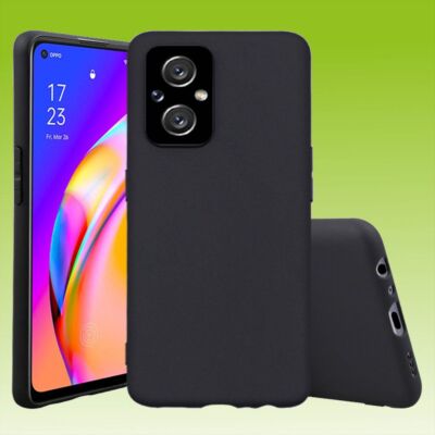 Für Oppo Reno 8 Lite TPU Silikon Schutz Handy Tasche Etuis Hülle Case Schwarz