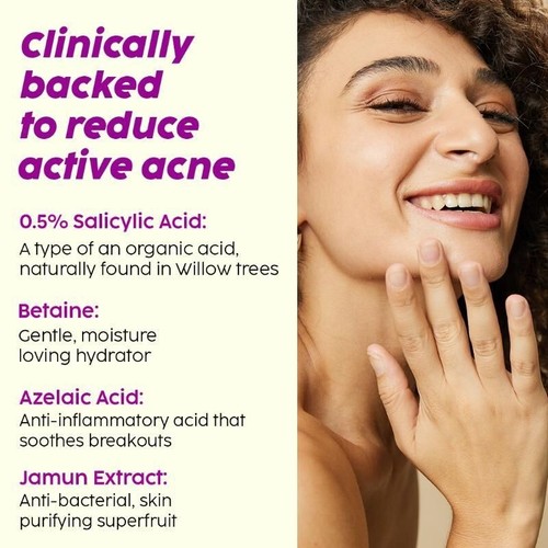 Plix 0.5% Salicylic Acid Jamun Face Wash Cleanser ForAcne & Oil Control - 100ml - Picture 3 of 8