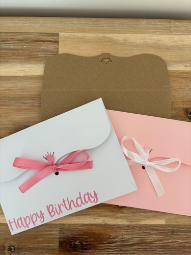 Princess Envelope with Ribbon ~ Personalised with Name & celebration | 17 x 12cm - Picture 2 of 8