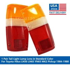 1 PAIR REAR TAIL LIGHT LENS FOR TOYOTA HILUX LN50 MK2 PICKUP 1984 1985 - 1988