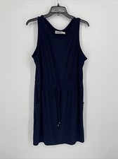 Eliza J Women's Size 18 Navy Blue Sleeveless Drawstring Waist Dress, NWT
