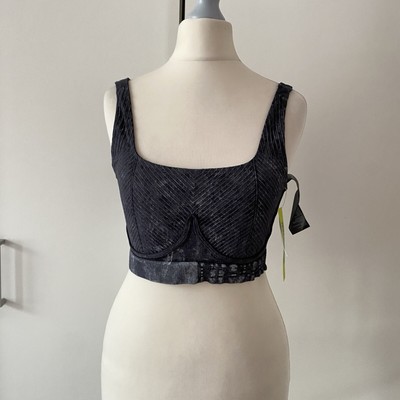 Sport Contoured Bra Workout Urban Outfitters iets frans Sport Acid Wash Size L